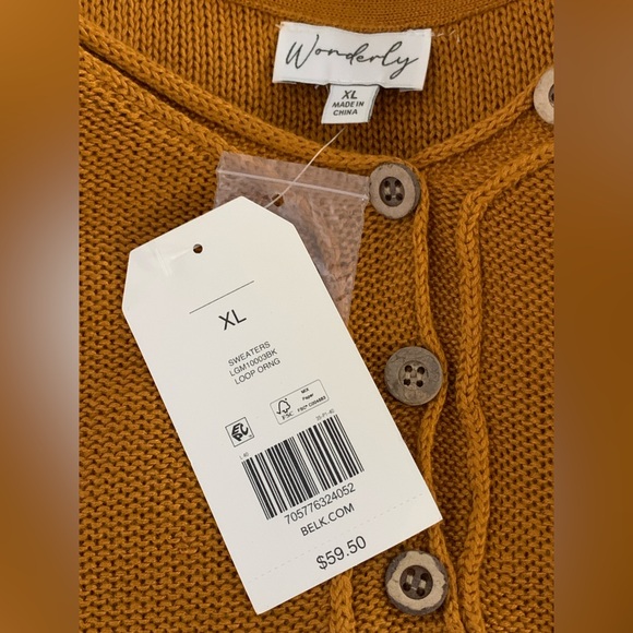 Wonderly Golden Sweater XL NWT - Picture 5 of 10